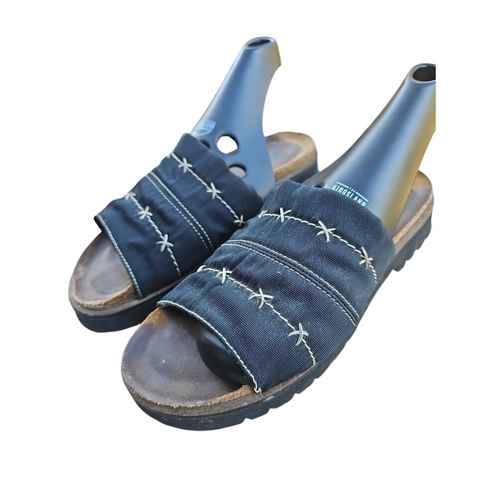 NAOT Black Sandals Women's 39 slides slip on 8.5 US Comfort Made In Israel